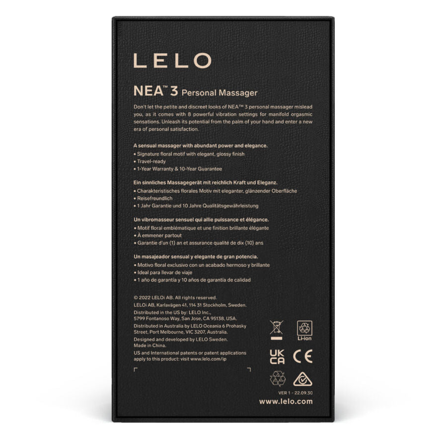 LELO - NEA 3 MASSEUR PERSONNEL NOIR