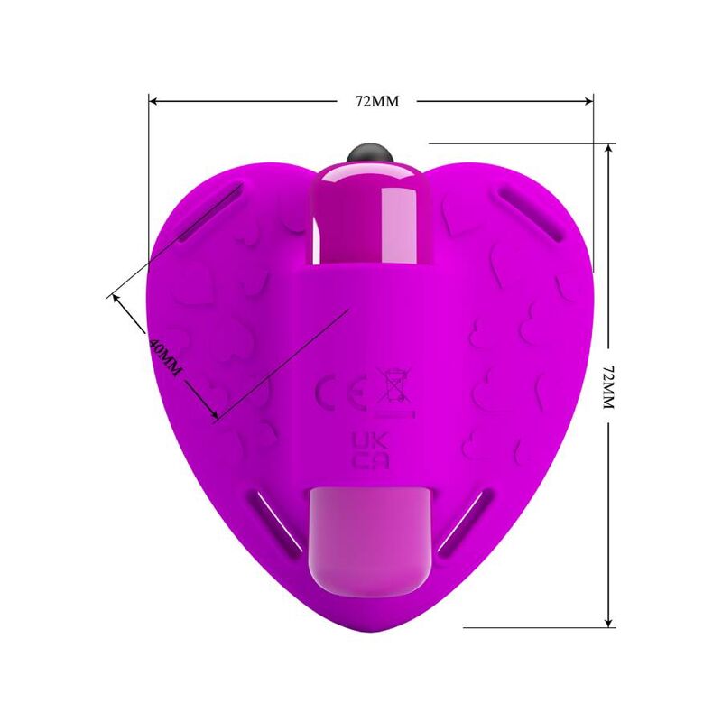 PRETTY LOVE - MASSEUR DE CLITORIS HEARTBEAT 10 MODES DE VIBRATION VIOLET