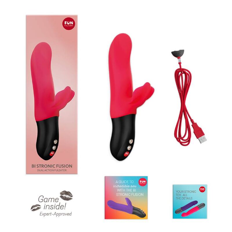 FUN FACTORY - BI STRONIC FUSION DOUBLE PULSATEUR INDE ROUGE