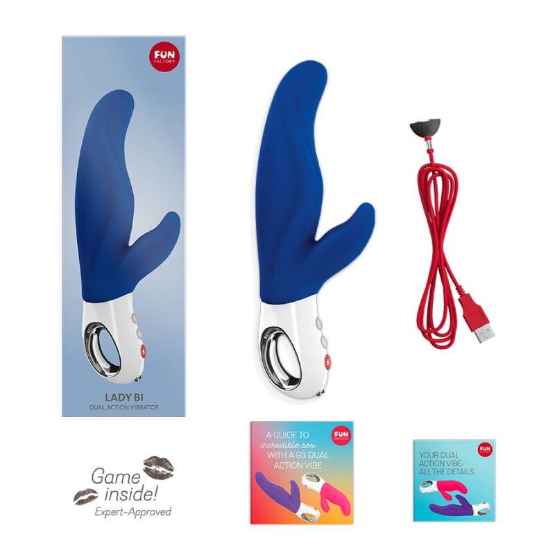 FUN FACTORY - LADY BI DOUBLE VIBRATEUR ULTRAMARINE