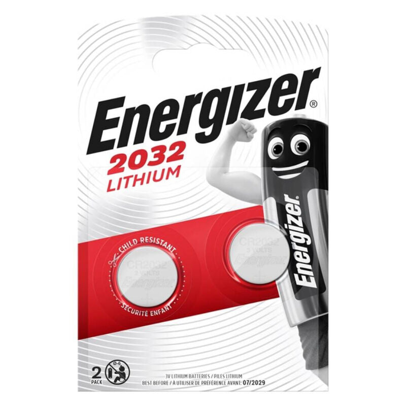 ENERGIZER - PILE BOUTON LITHIUM CR2032 3V 2 UNITÉ ?