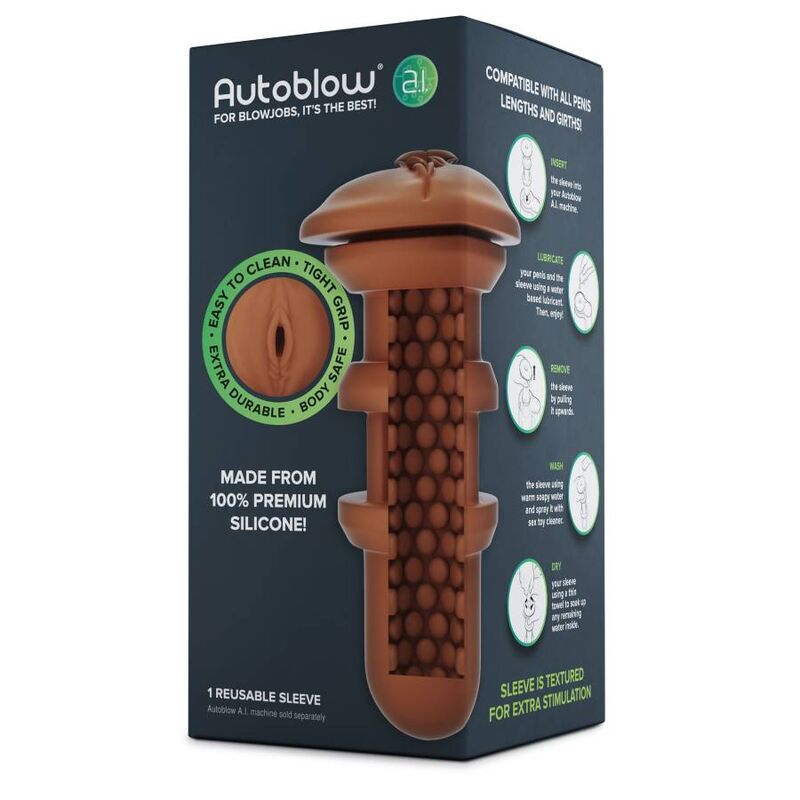 AUTOBLOW - AI VAGINA SLEEVE MARRON