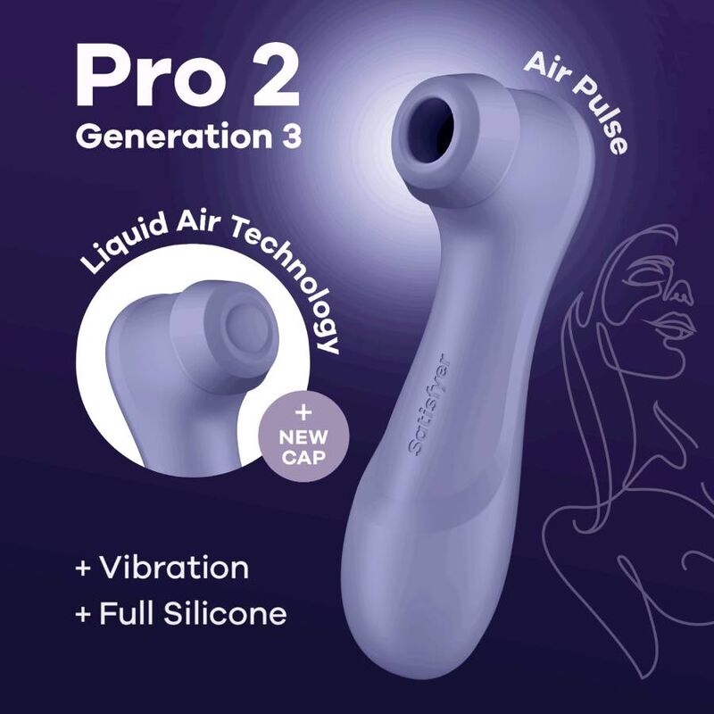 SATISFYER - PRO 2 GÉNÉRATION 3 TECHNOLOGIE AIR LIQUIDE VIN ROUGE