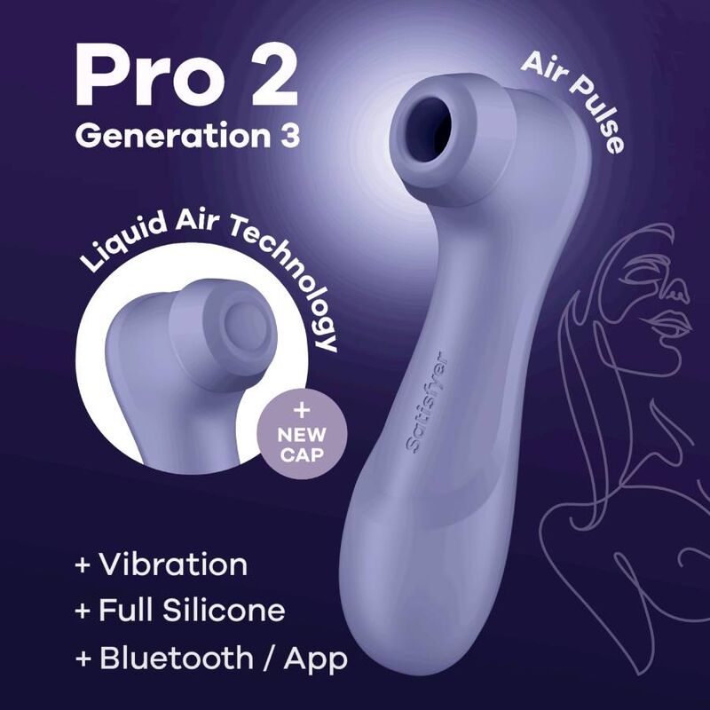 SATISFYER - PRO 2 GÉNÉRACIÓN 3 VIN ROUGE BLUETOOTH ET APPLICATION