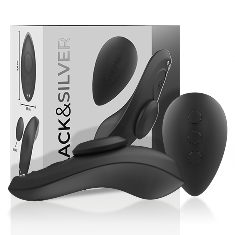 NOIR&ARGENT - CULOTTE VIBRANTE RECHARGEABLE EN SILICONE PRESTON NOIRE