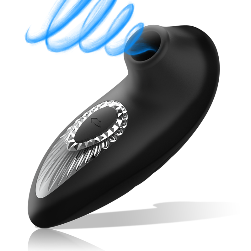 BLACK&SILVER - DRAKE DELUXE VIBRATEUR SUCEUR RECHARGEABLE SILICONE NOIR