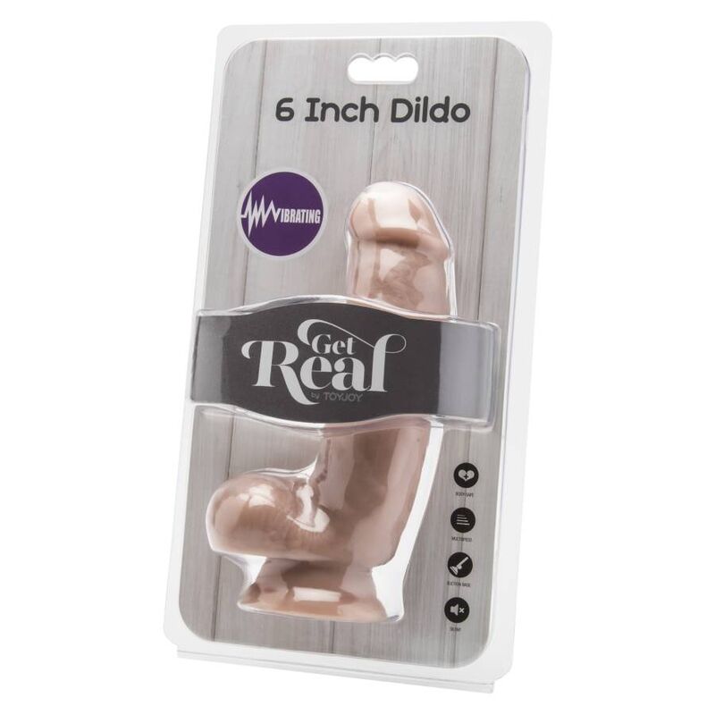 GET REAL - GODE 12 CM AVEC BILLES VIBRATEUR PEAU