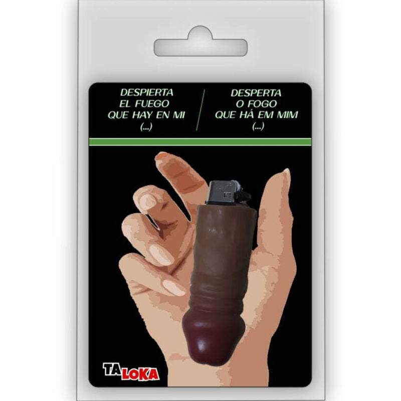 TALOKA - BRIQUET FANTASTIQUE EN FORME DE PÉNIS DE COULEUR MULATTO 100% RECHARGEABLE