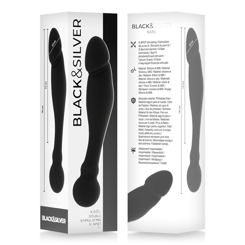 BLACK&SILVER - GODE STIMULANT KARL G-POINT 18 CM