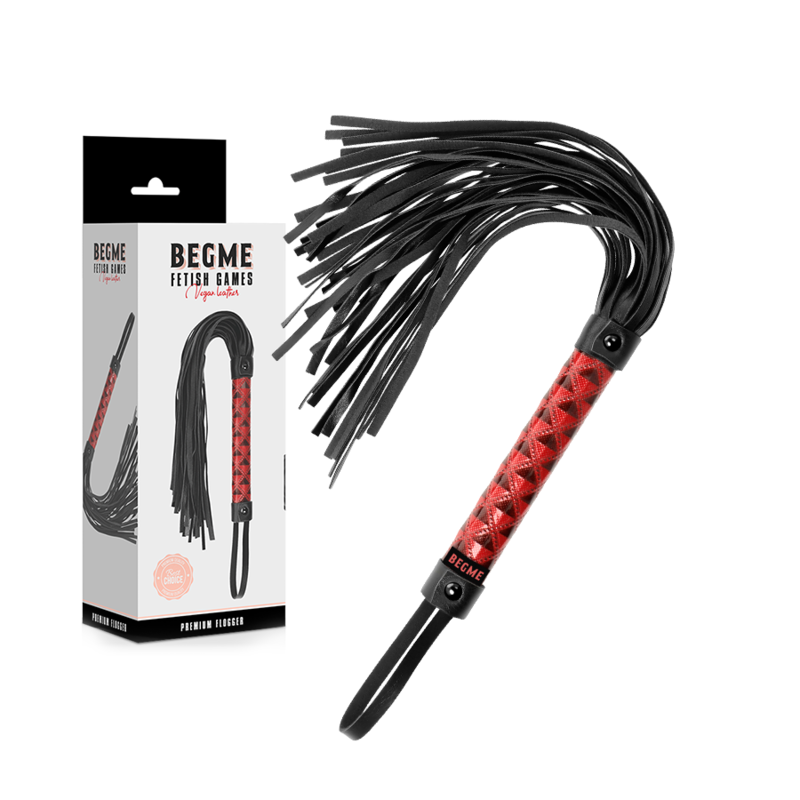 BEGME - FLOGGER EN CUIR VÉGAN ÉDITION ROUGE