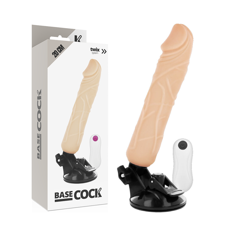 BASECOCK - VIBRATEUR RÉALISTE TÉLÉCOMMANDE NATUREL 20 CM -O- 4 CM