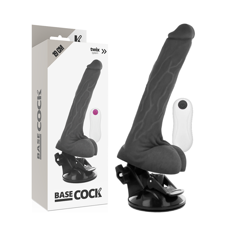 BASECOCK - VIBRATEUR NATUREL RÉALISTE TÉLÉCOMMANDE 19 CM -O- 4 CM