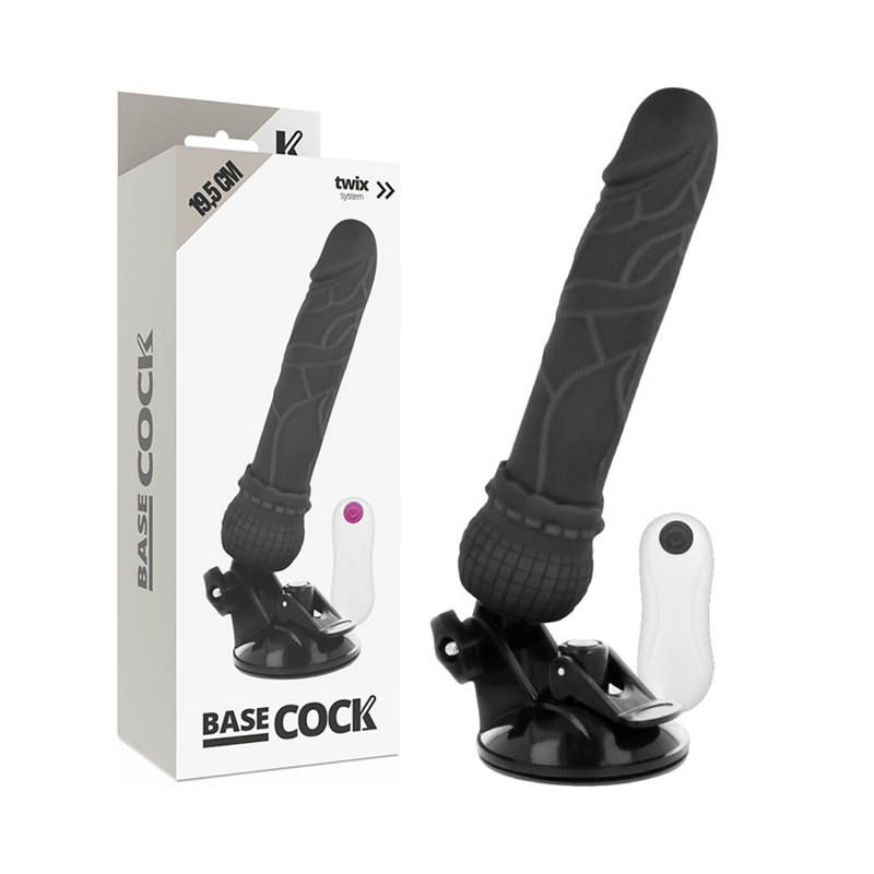 BASECOCK - VIBRATEUR TÉLÉCOMMANDE NATUREL RÉALISTE 19.5 CM -O- 4 CM