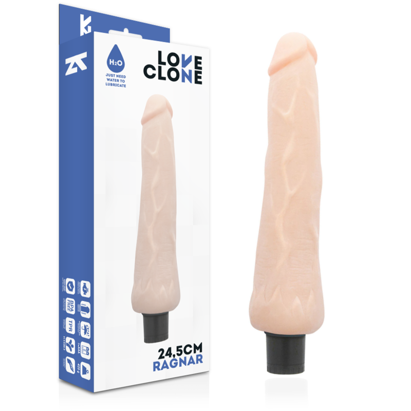 LOVECLONE - VIBRATEUR AUTOLUBRIFIANT RAGNAR 24.5 CM -O- 3.5 CM