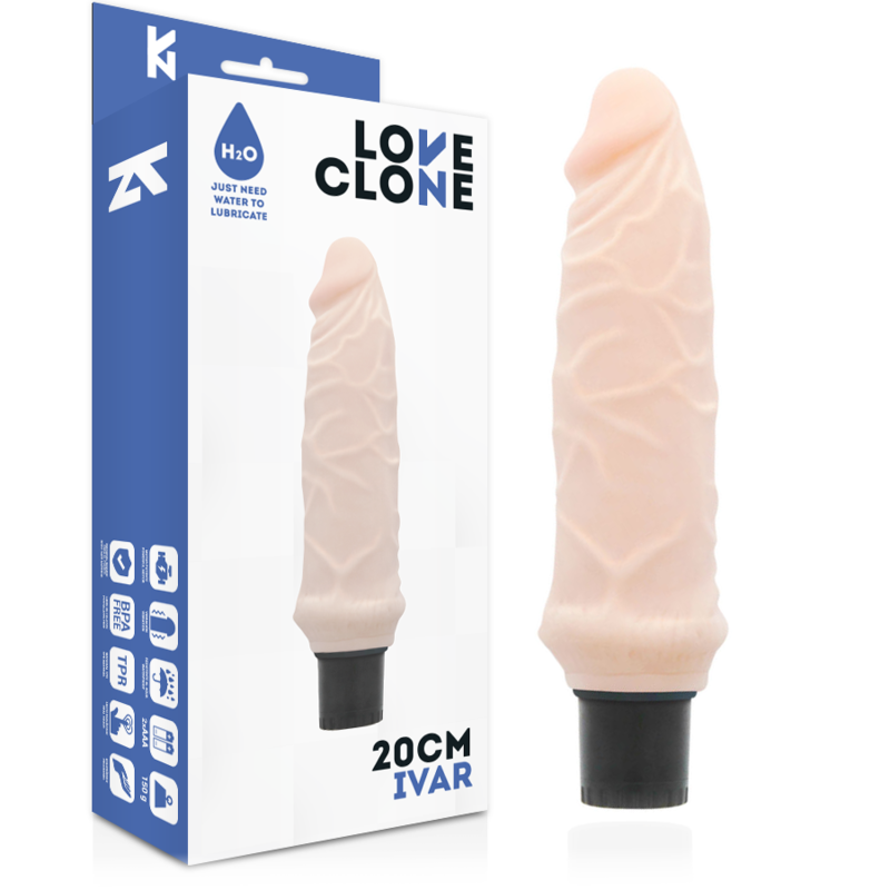 LOVECLONE - VIBRATEUR AUTOLUBRIFIANT IVAR 20 CM -O- 3.7 CM