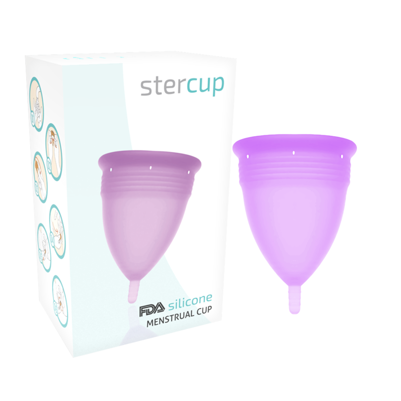 STERCUP - COUPE MENSTRUELLE EN SILICONE FDA LILAS - TAILLE S