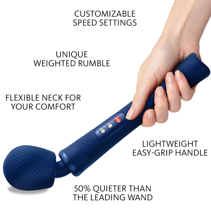 FUN FACTORY - VIM BAGUETTE RUMBLE VIBRANTE RECHARGEABLE EN SILICONE BLEU MINUIT