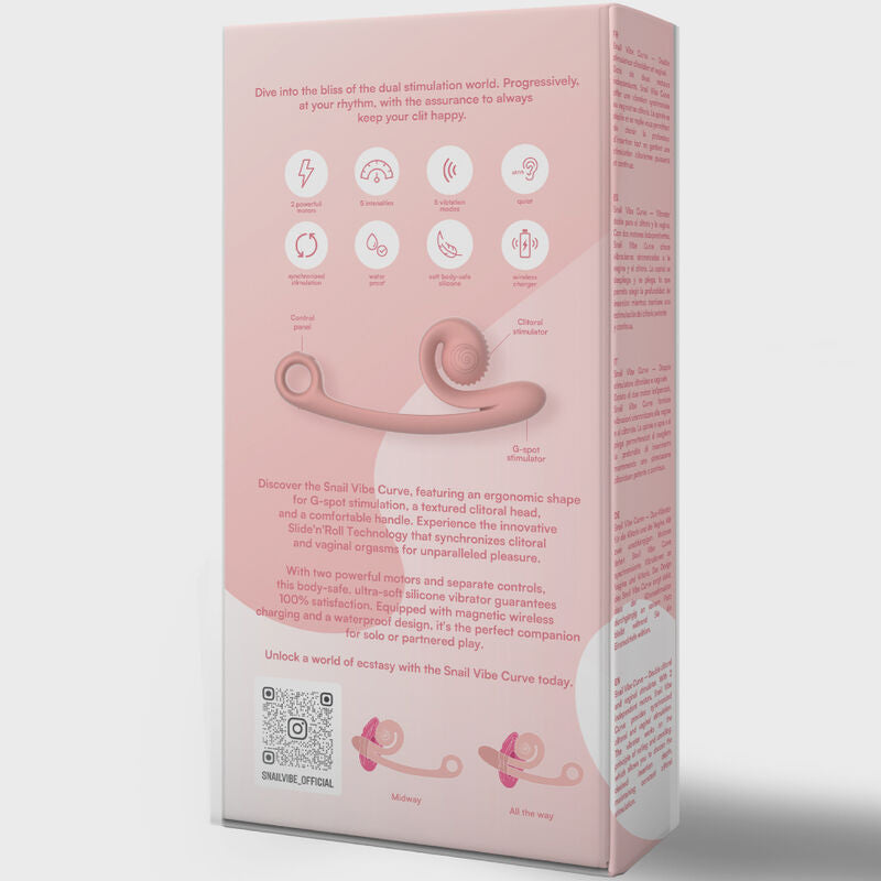 SNAIL VIBE - VIBRATEUR COURBE ROSE