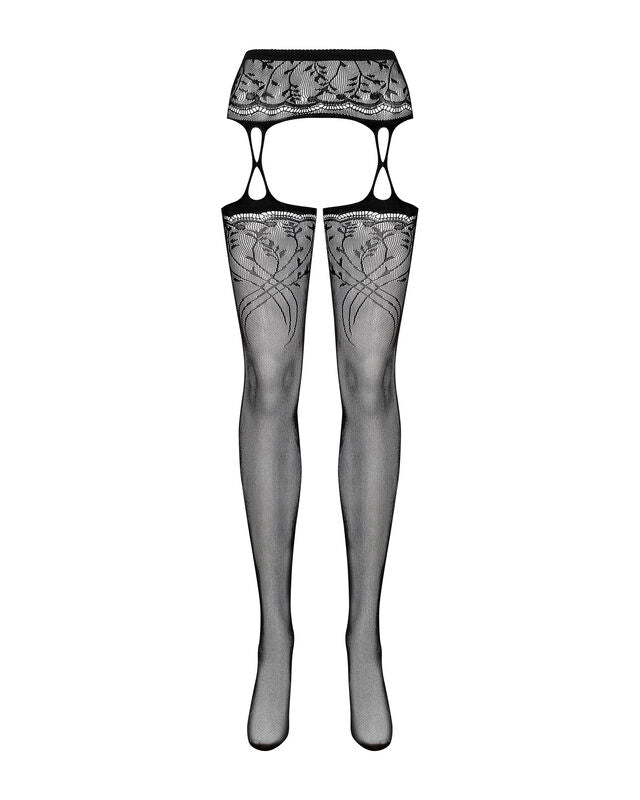 OBSESSIVE - S206 COLLANTS PORTE JARRETELLES NOIRE S/M/L