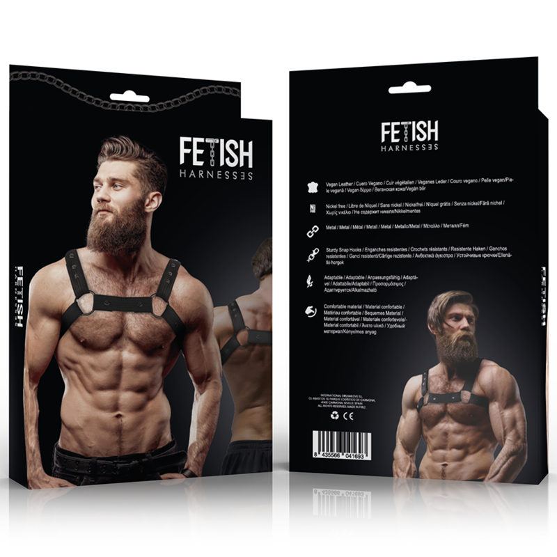 FETISH SUBMISSIVE ATTITUDE - HARNAIS DE SPORT AJUSTABLE EN NÉOPRÈNE POUR HOMMES