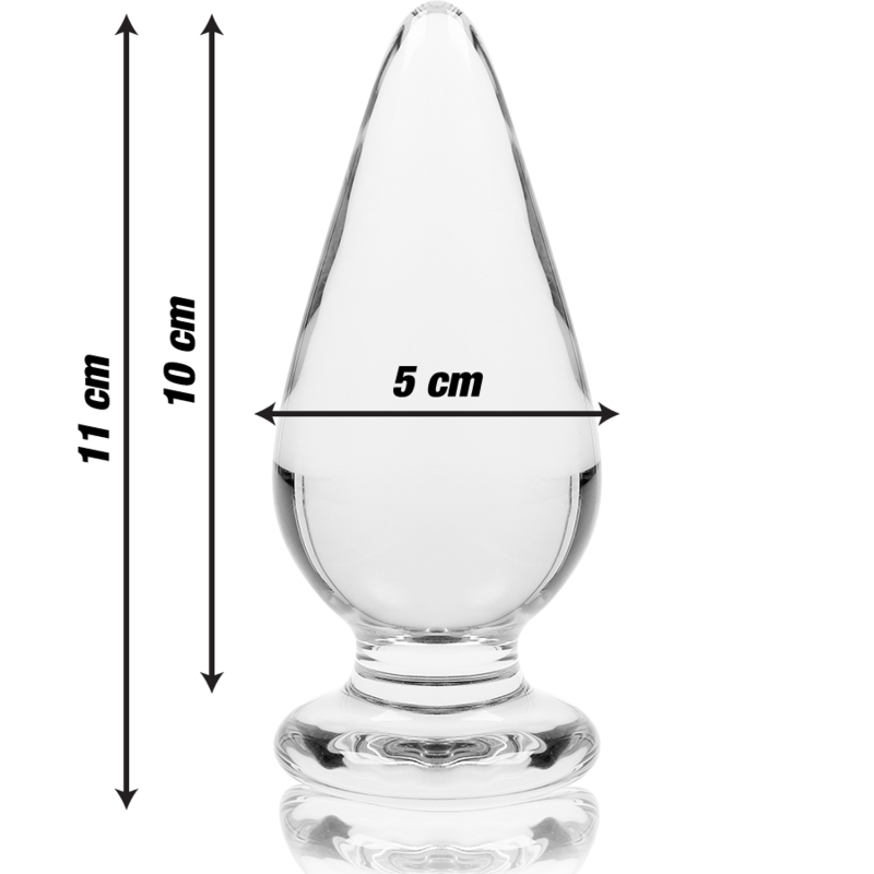 SÉRIE NEBULA BY IBIZA - PLUG ANAL MODÈLE 4 VERRE BOROSILICATE CLAIR 11 CM -O- 5 CM