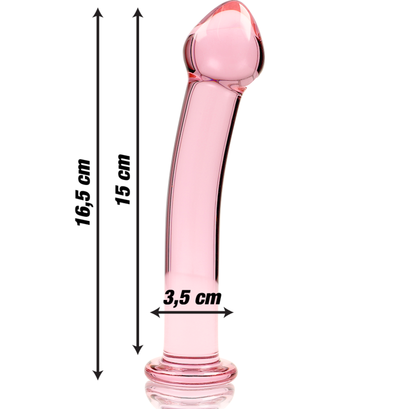 SÉRIE NEBULA PAR IBIZA - MODÈLE 11 GODE EN VERRE BOROSILICATE CLAIR 16 CM -O- 3 CM