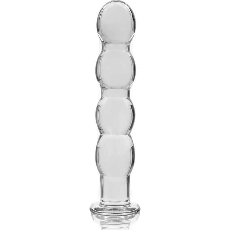 SÉRIE NEBULA PAR IBIZA - MODÈLE 10 GODE EN VERRE BOROSILICATE CLAIR 16,5 CM -O- 3,5 CM