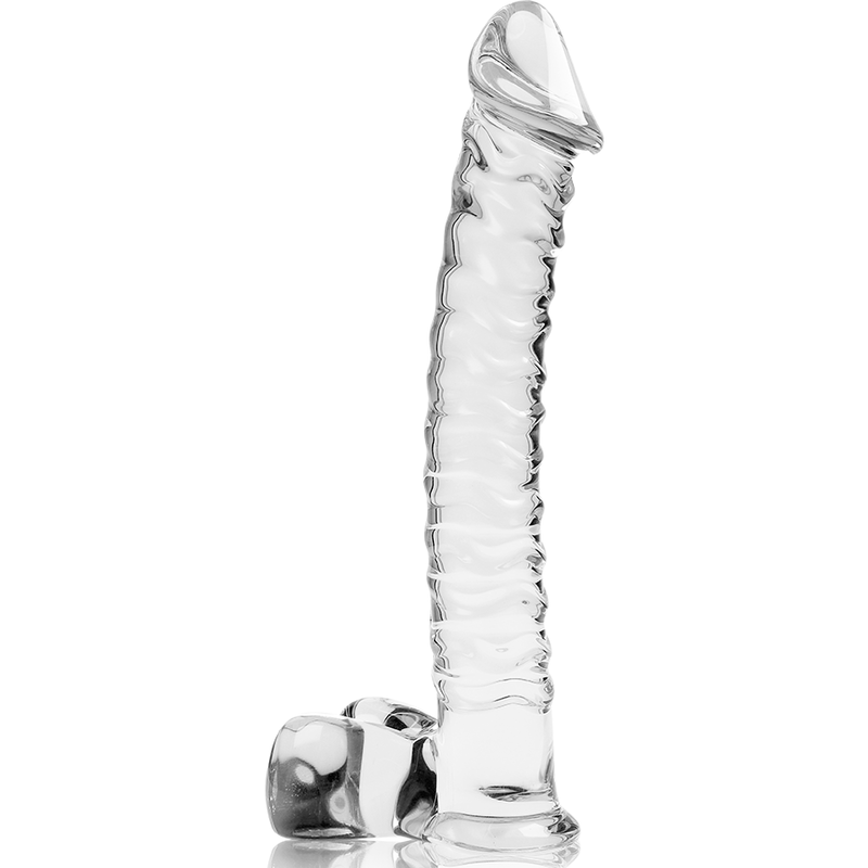 SÉRIE NEBULA PAR IBIZA - MODÈLE 23 GODE EN VERRE BOROSILICATE CLAIR 21,5 CM -O- 4 CM