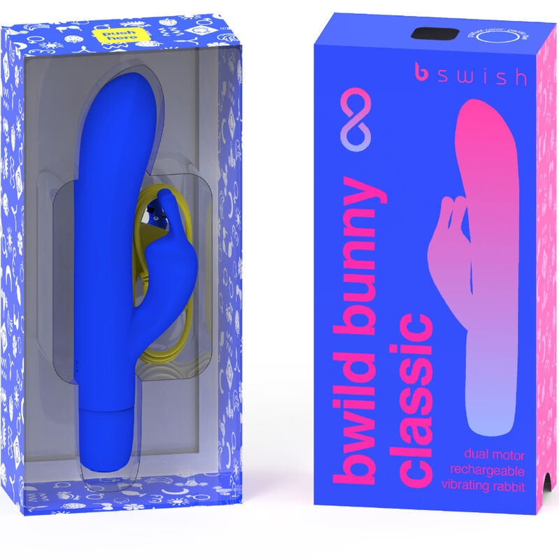 B SWISH - VIBRATEUR RECHARGEABLE CLASSIQUE BWILD BUNNY INFINITE SILICONE BLEU