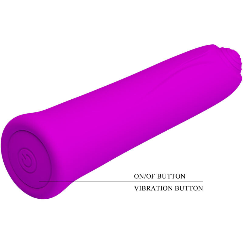 PRETTY LOVE - VIBRATEUR CURTIS MINI SUPER POWER 12 VIBRATIONS EN SILICONE VIOLETTE