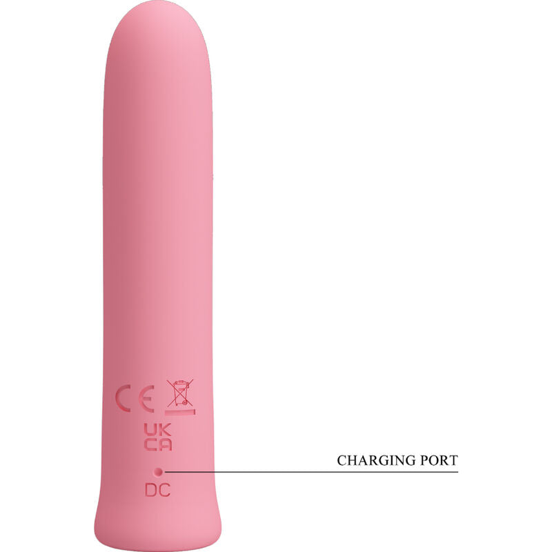 PRETTY LOVE - VIBRATEUR CURTIS MINI SUPER POWER 12 VIBRATIONS EN SILICONE ROSE