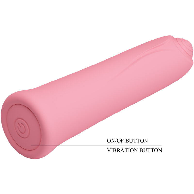 PRETTY LOVE - VIBRATEUR CURTIS MINI SUPER POWER 12 VIBRATIONS EN SILICONE ROSE