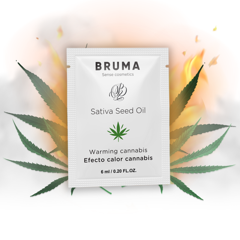 BRUMA - HUILE DE GRAINES DE SATIVA GEL GLISSANT RÉCHAUFFANT SAVEUR DE CANNABIS 6 ML