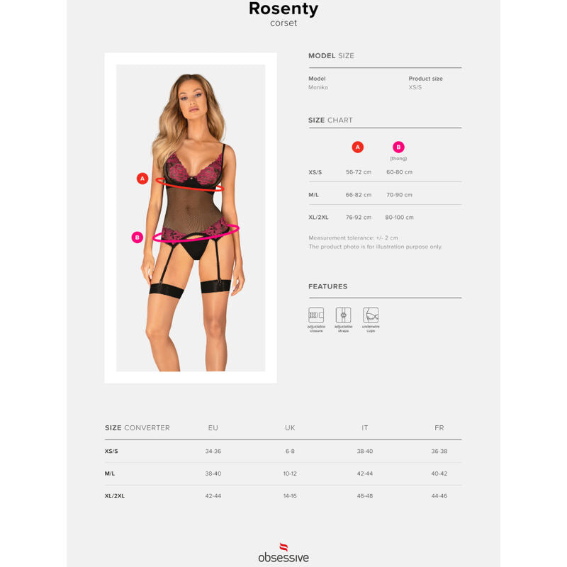 OBSESSIVE - CORSET ROSENTY XS/S