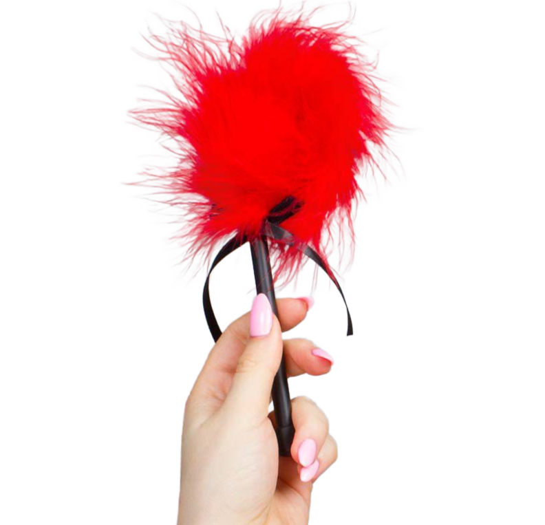 SECRETPLAY - DUSTER DE MARABOU ROUGE