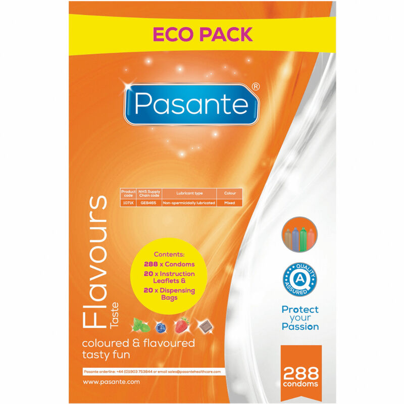 PASANTE - PRÉSERVATIFS ECO PACK SAVEURS SAC 288 UNITÉS