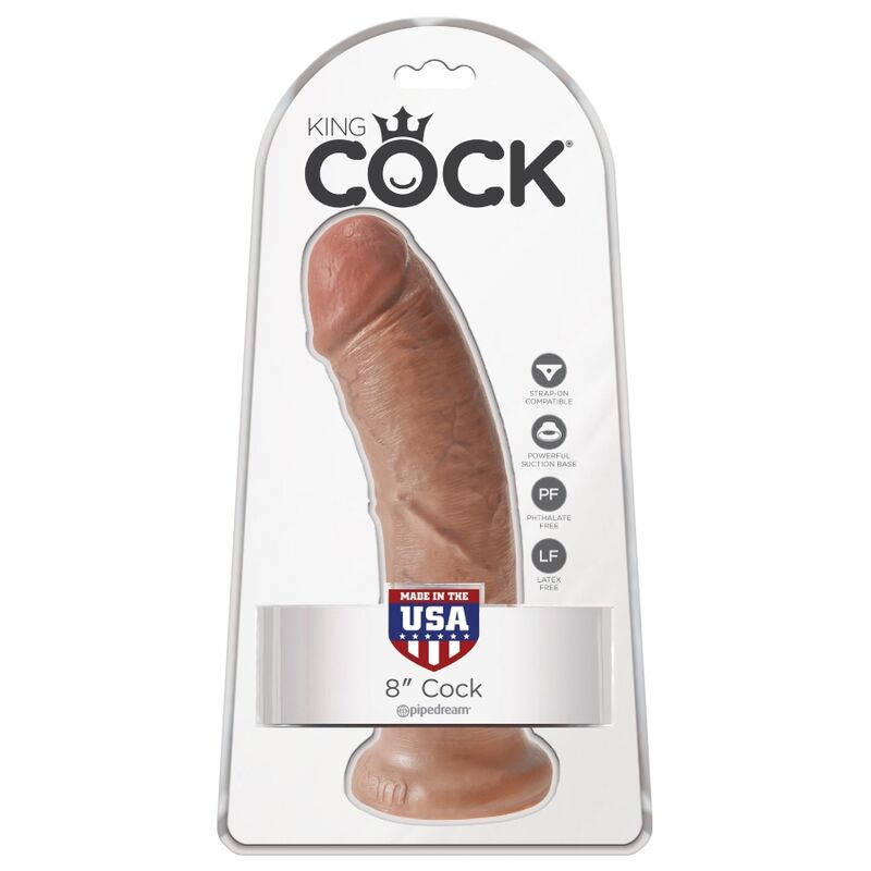 KING COCK - PÉNIS RÉALISTE 19.5 CM CARAMEL