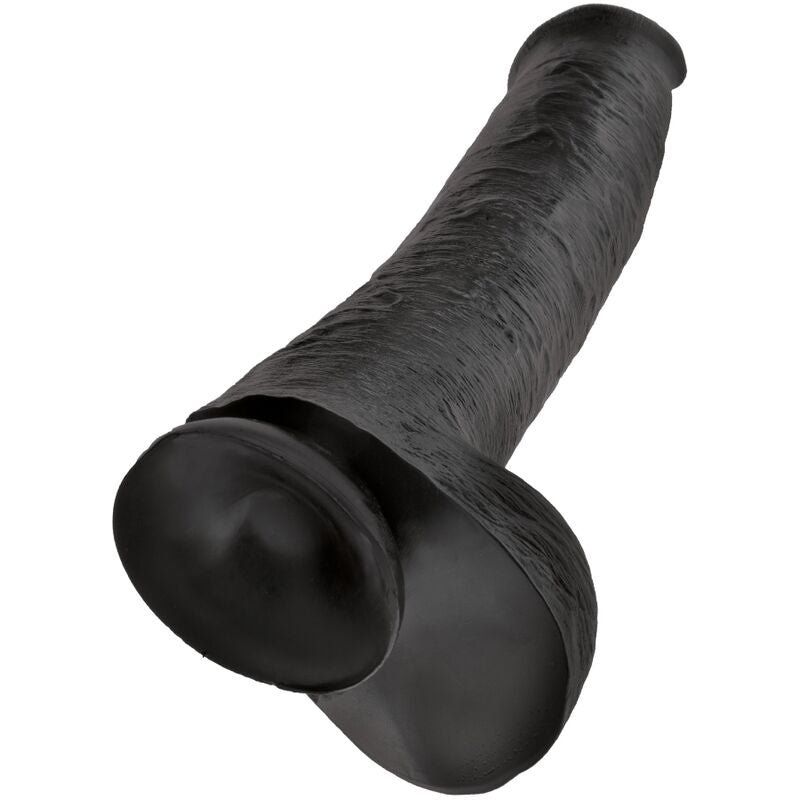 KING COCK - PÉNIS RÉALISTE AVEC BOULES 34.2 CM NOIR