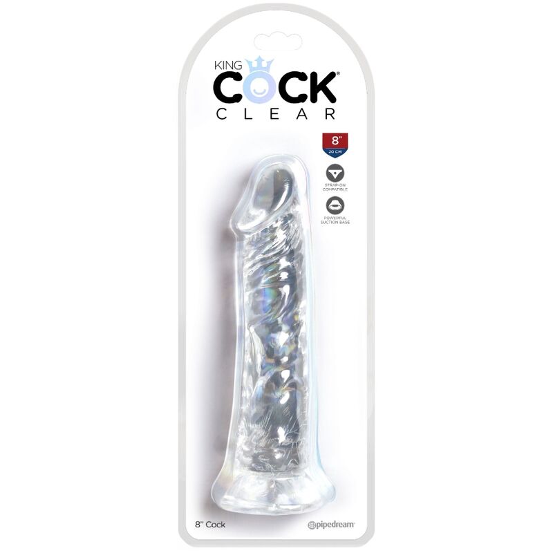 KING COCK - PÉNIS RÉALISTE CLAIR 19,7 CM TRANSPARENT