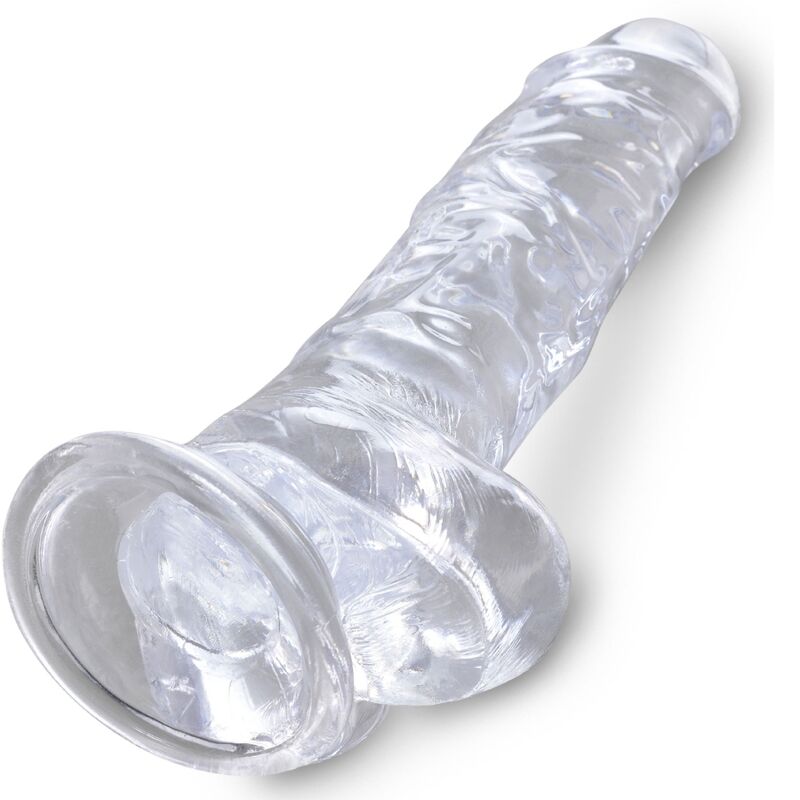 KING COCK - CLEAR PÉNIS RÉALISTE AVEC BOULES 16.5 CM TRANSPARENT