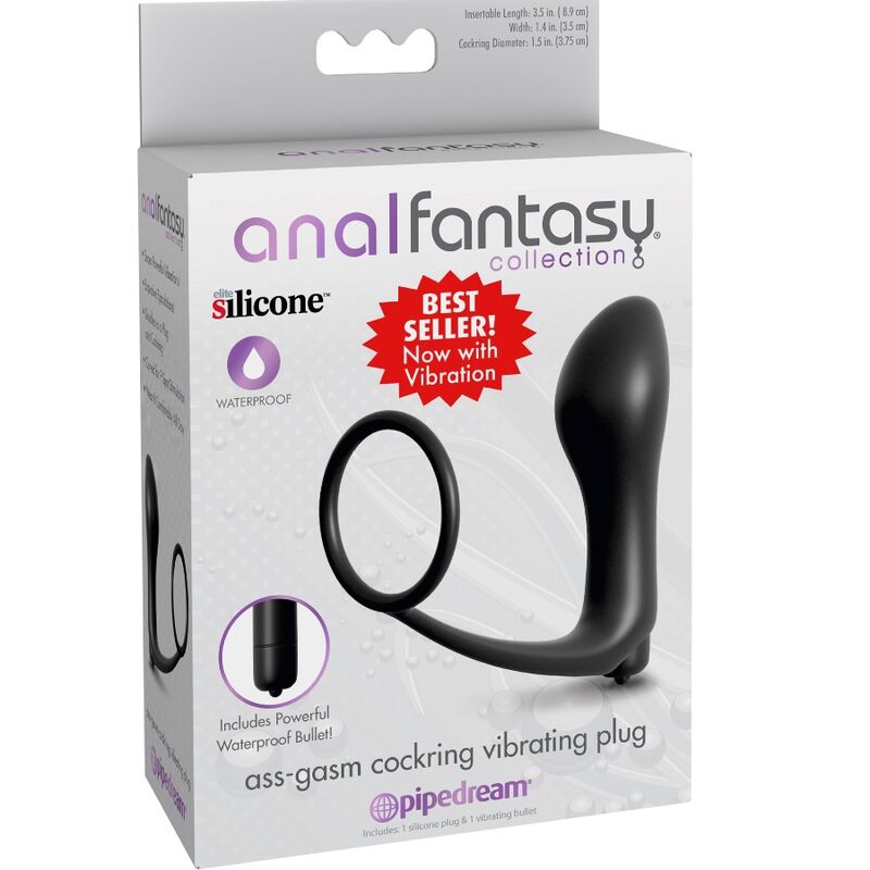 ANAL FANTASY ELITE COLLECTION - PLUG VIBRATEUR ASS-GASM COCKRING