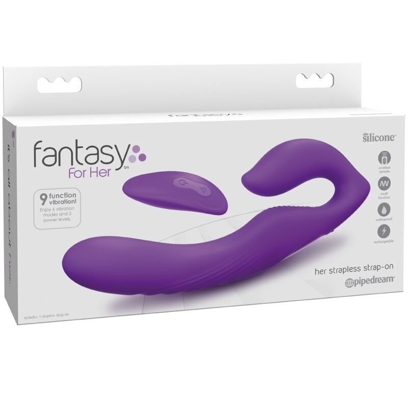 FANTASY FOR HER - VIBRATEUR DOUBLE PÉNÉTRATION TÉLÉCOMMANDE 9 NIVEAUX VIOLETS