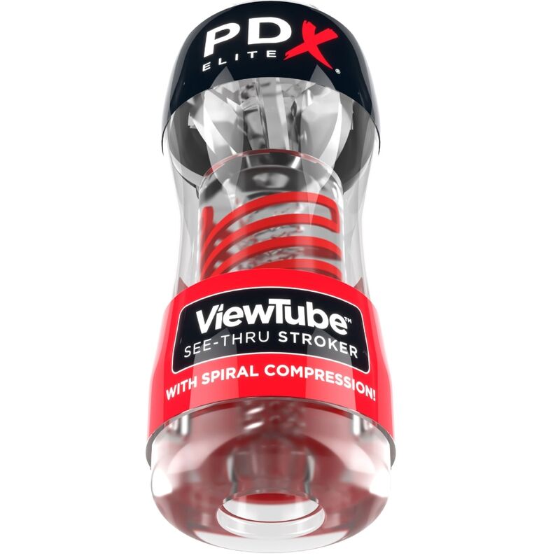 PDX ELITE - STROKER VIEWTUBE 2 COMPRESSION SPIRALE TRANSPARENTE