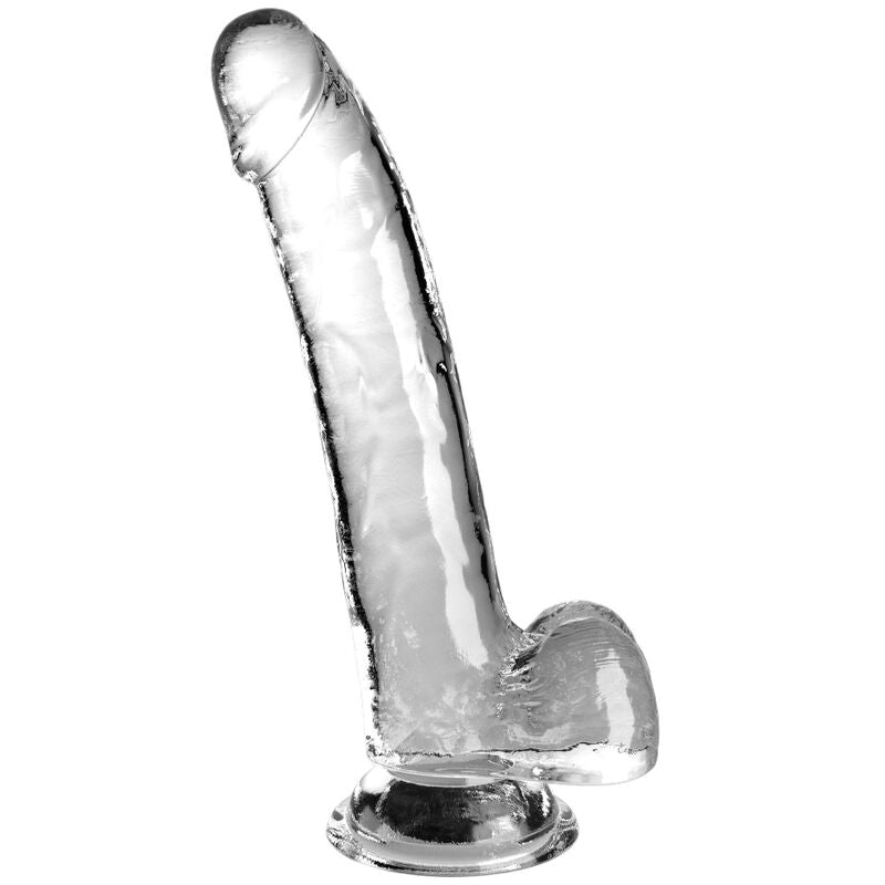 KING COCK - GODE CLAIR AVEC TESTICULES 20,3 CM TRANSPARENT