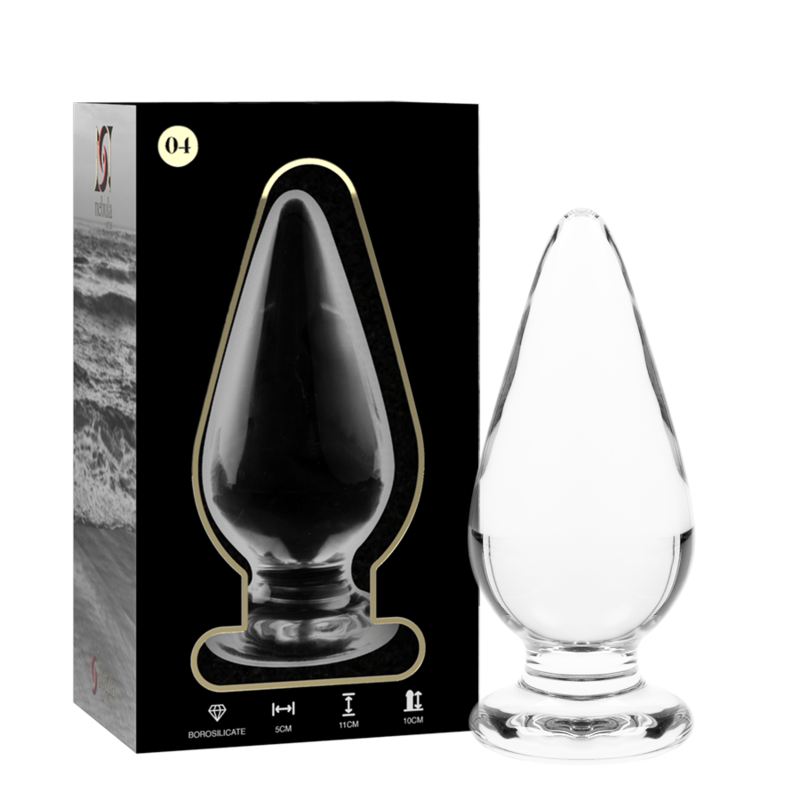 SÉRIE NEBULA BY IBIZA - PLUG ANAL MODÈLE 4 VERRE BOROSILICATE CLAIR 11 CM -O- 5 CM