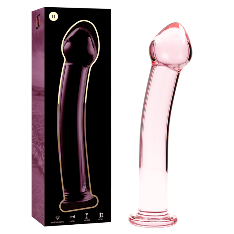 SÉRIE NEBULA PAR IBIZA - MODÈLE 11 GODE EN VERRE BOROSILICATE CLAIR 16 CM -O- 3 CM