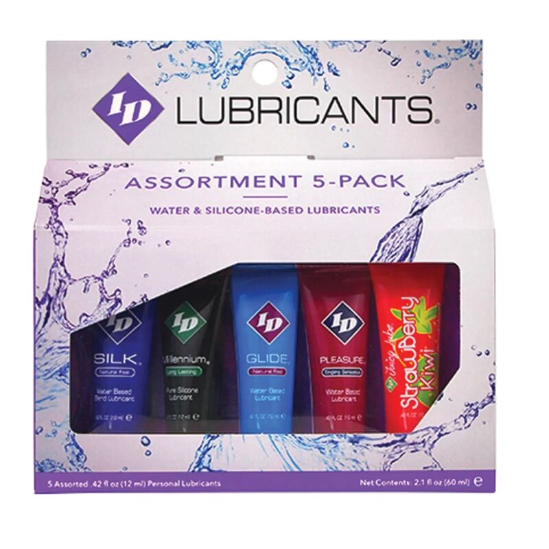 ID JUICY LUBE - ASSORTIMENT DE 5 TUBES DE LUBRIFIANT 12 ML