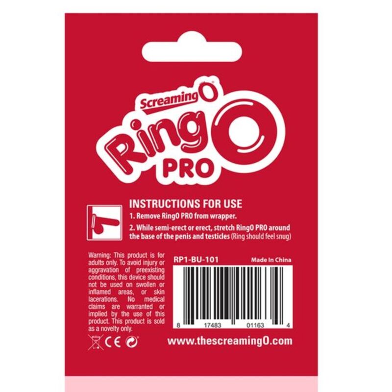 SCREAMING O - ANNEAU PÉNIÉNO PRO XL ROUGE