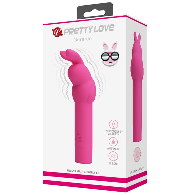 PRETTY LOVE - VIBRATEUR EN SILICONE LAPIN GERARDO FUSCHIA