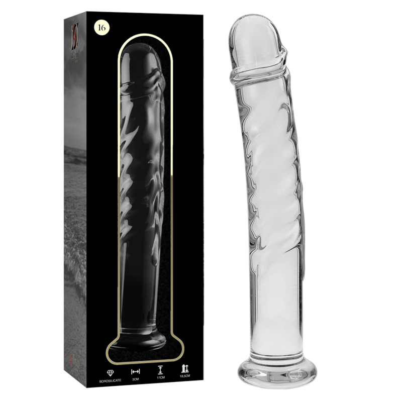 SÉRIE NEBULA PAR IBIZA - MODÈLE 16 GODE EN VERRE BOROSILICATE CLAIR 18,5 CM -O- 3 CM